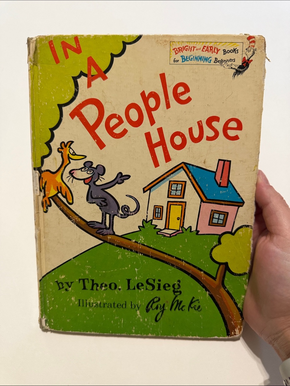 Vintage 1972 In A People House Children’s Book Hardcover by Theo LeSieg